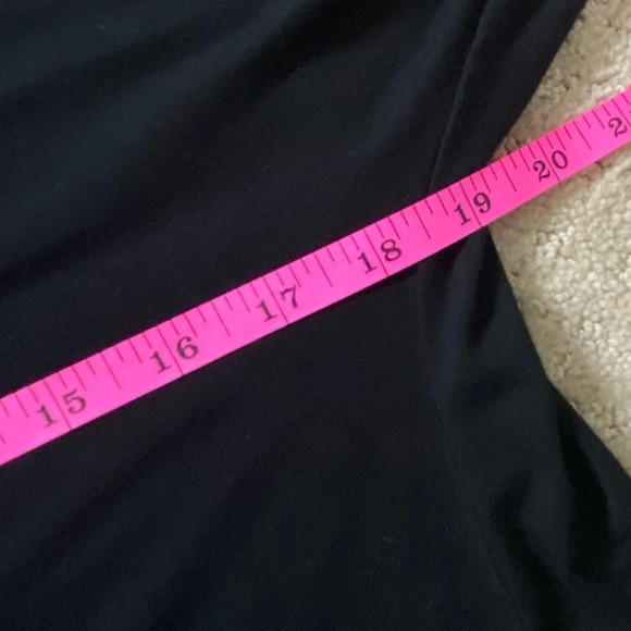 Adrienne Vittadini Black Blue Drape Front Mix Stripe Blouse Size Small - Picture 8 of 10